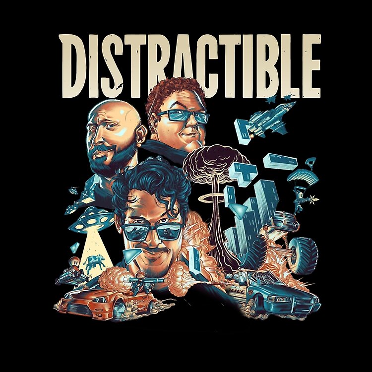 Best Selling Distractible Podcast Wonderfull Tote Bag - Image 2