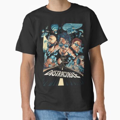 Distractible Postcard Colorfull T-shirt