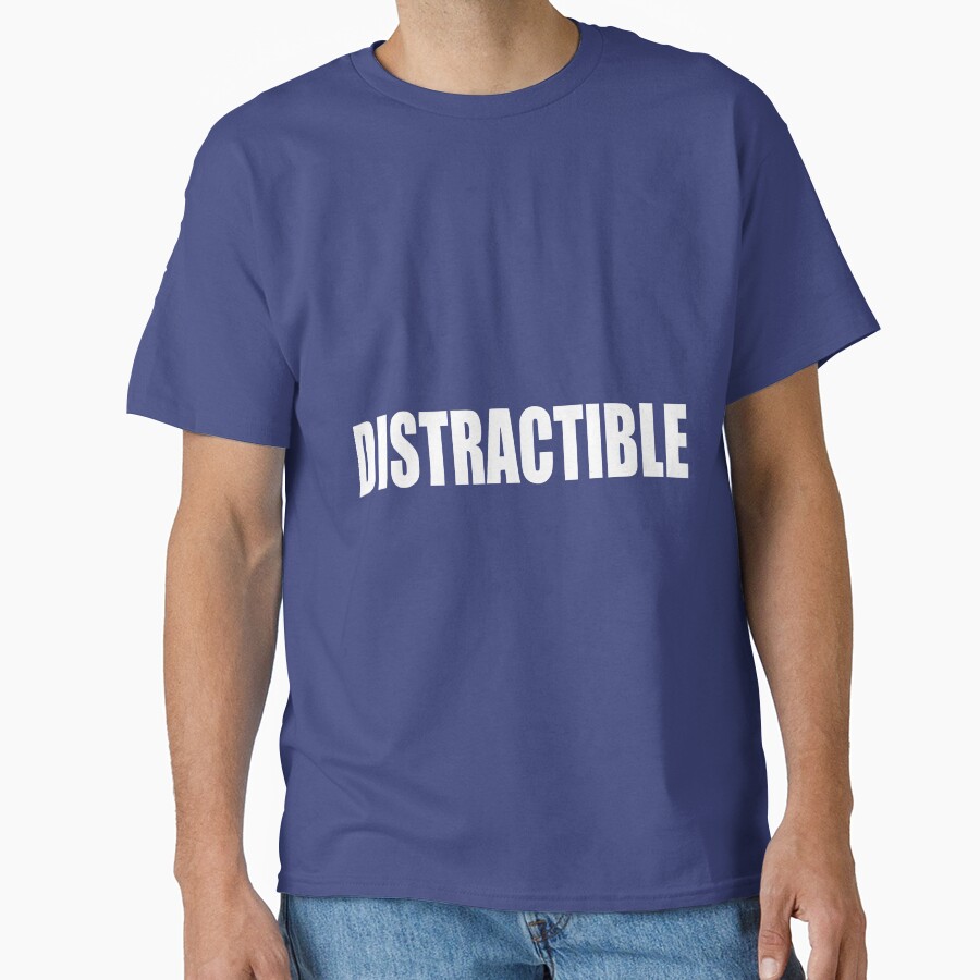 Distractible Podcast Hd Logo Bassic T-shirt - Image 4
