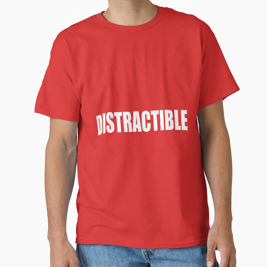 Distractible Podcast Hd Logo Bassic T-shirt - Image 5