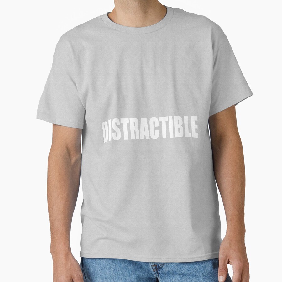 Distractible Podcast Hd Logo Bassic T-shirt - Image 3