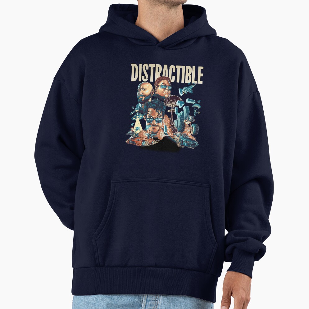 Distractible Podcast Classic Design Hoodie - Image 5