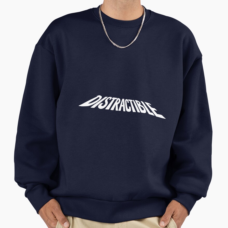 Distractible Podcast Hd Logo Unique Sweatshirt - Image 5