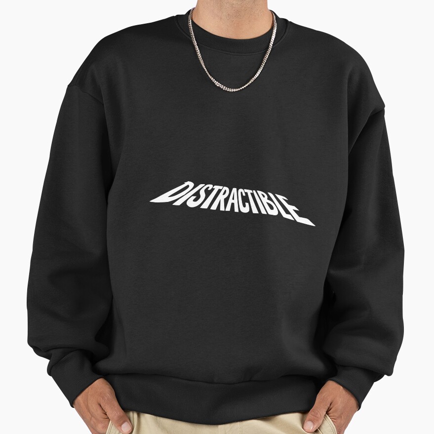 Distractible Podcast Hd Logo Unique Sweatshirt
