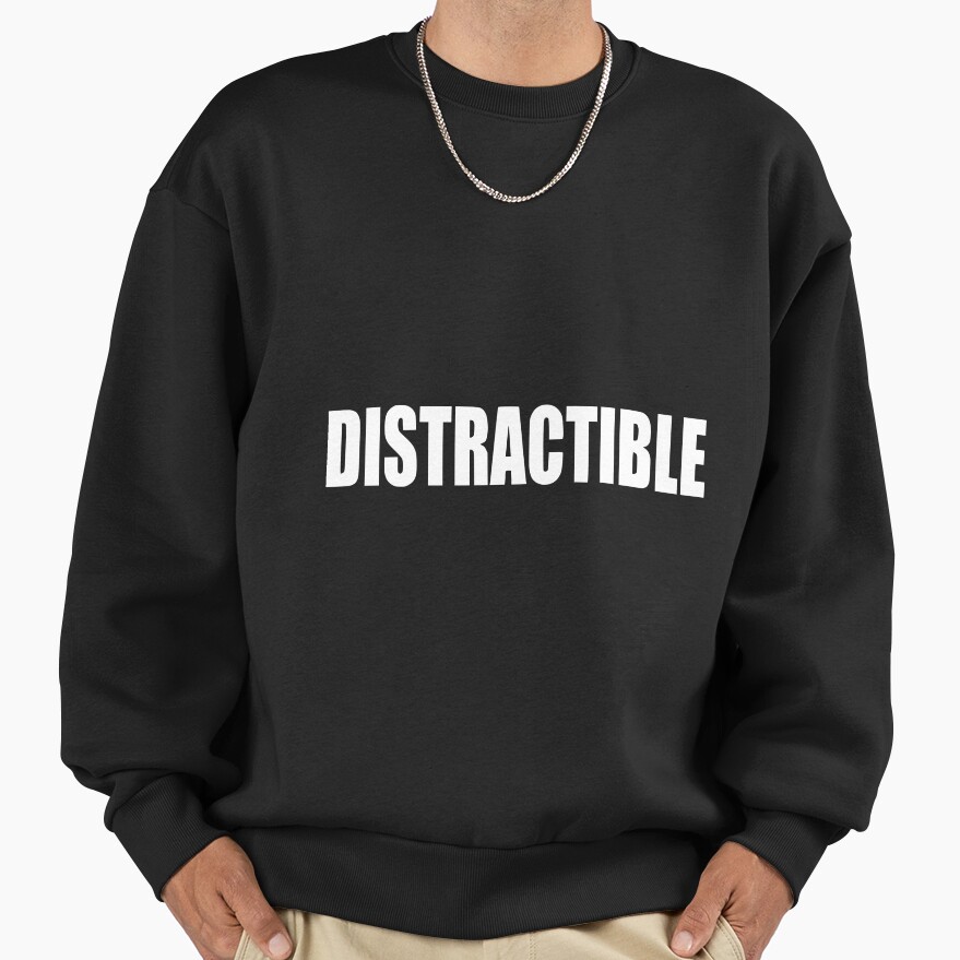 Distractible Podcast Hd Logo Bassic Sweatshirt