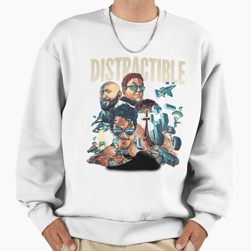 Distractible Podcast Classic Design Sweatshirt - Image 2