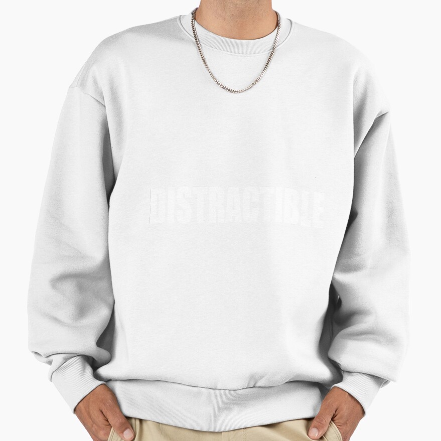 Distractible Podcast Hd Logo Bassic Sweatshirt - Image 2
