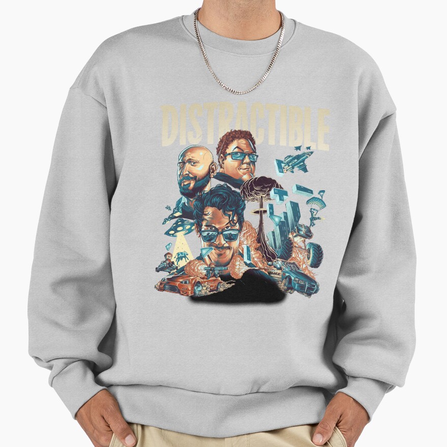 Distractible Podcast Classic Design Sweatshirt - Image 4