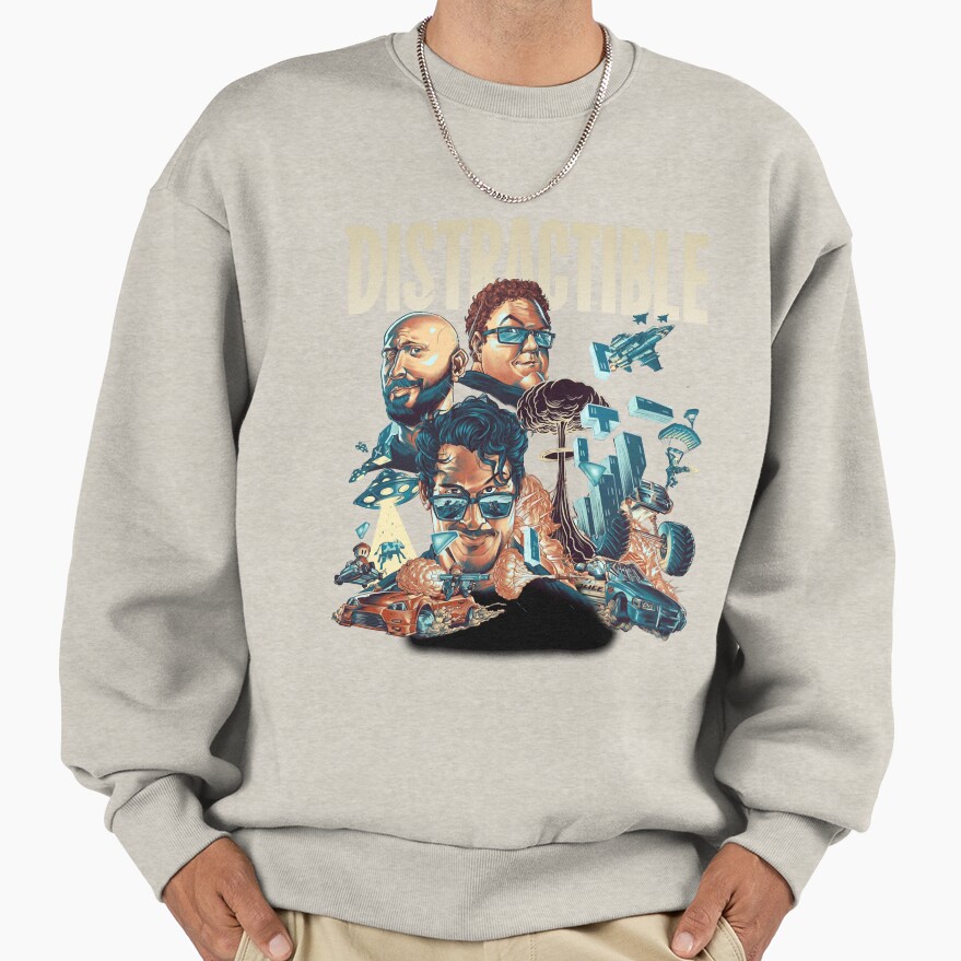 Distractible Podcast Classic Design Sweatshirt - Image 3