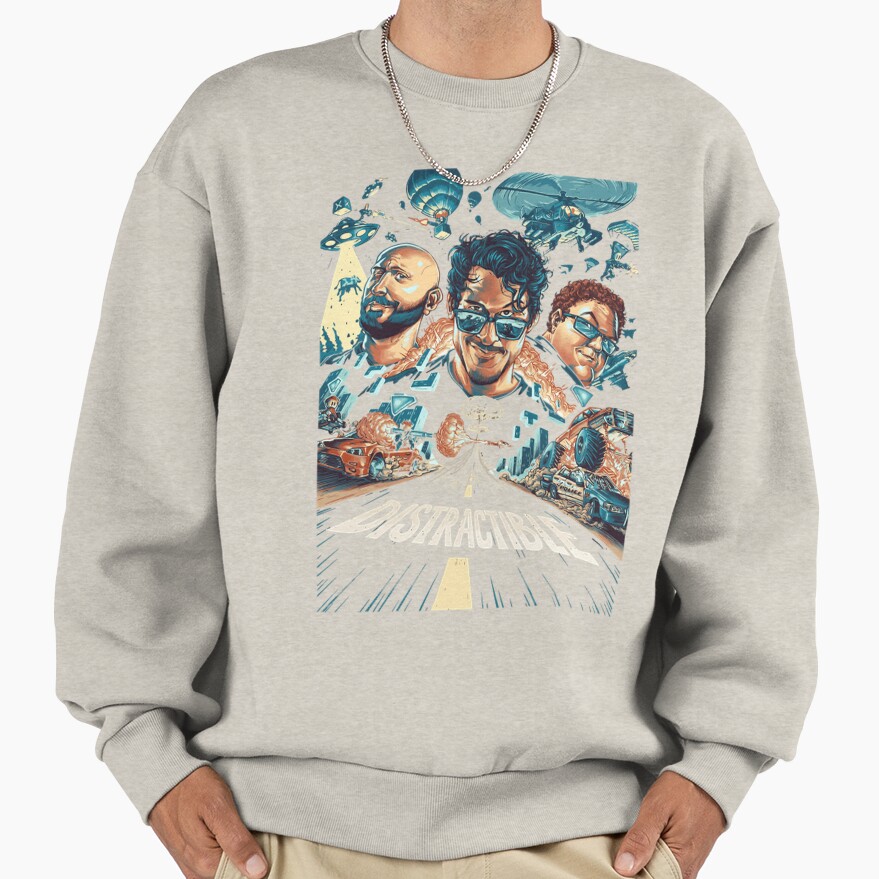 New Colelction Distractible Postcard Merch Sweatshirt - Image 3