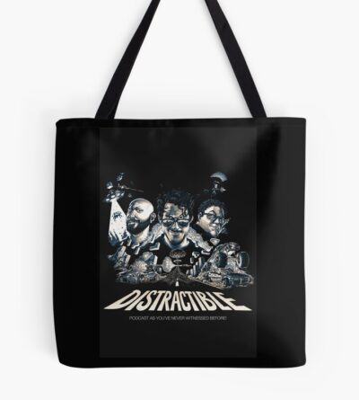 Distractible Merch Monochrome Tote Bag