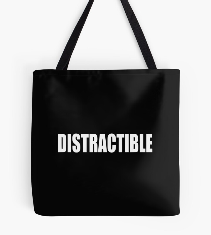 Distractible Podcast Hd Logo Bassic Tote Bag