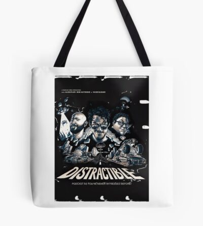 Distractible Merch Monochrome Distractible Tote Bag