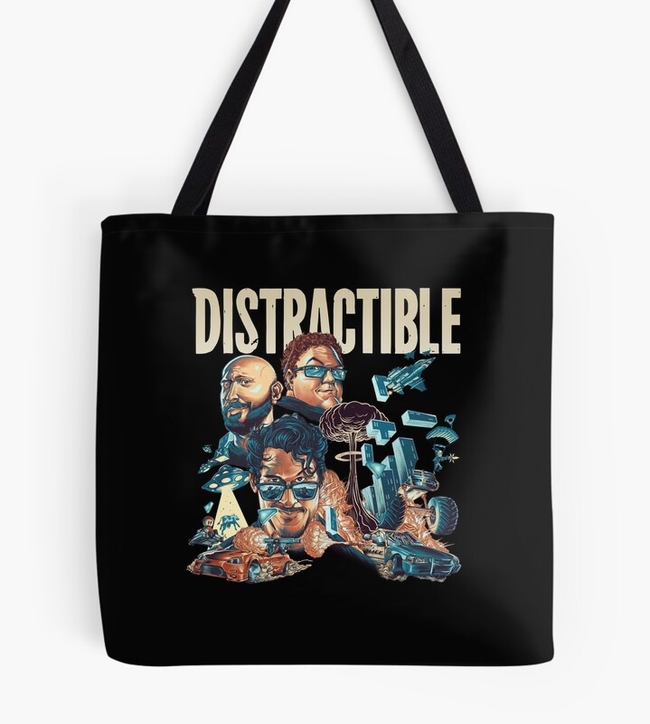 Best Selling Distractible Podcast Merch Tote Bag