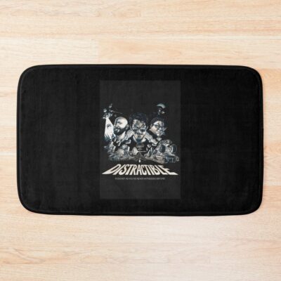 Distractible Merch Monochrome Bath Mat
