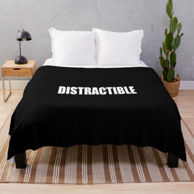 Distractible Podcast Hd Logo Bassic Throw Blanket