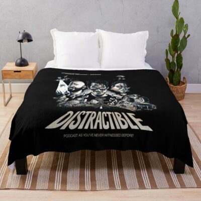 Best Selling Distractible Postcard Vintage Design Throw Blanket