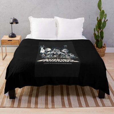 Distractible Merch Monochrome Throw Blanket