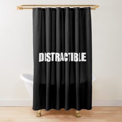 Distractible Podcast Hd Logo Classic Shower Curtain