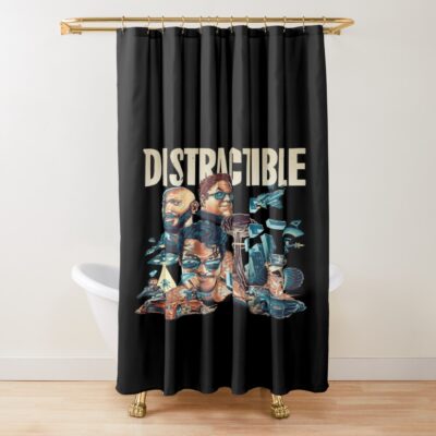 New Distractible Podcast Wonderfull Shower Curtain
