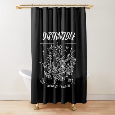 Hot Distractible Postcard Classic Design Shower Curtain
