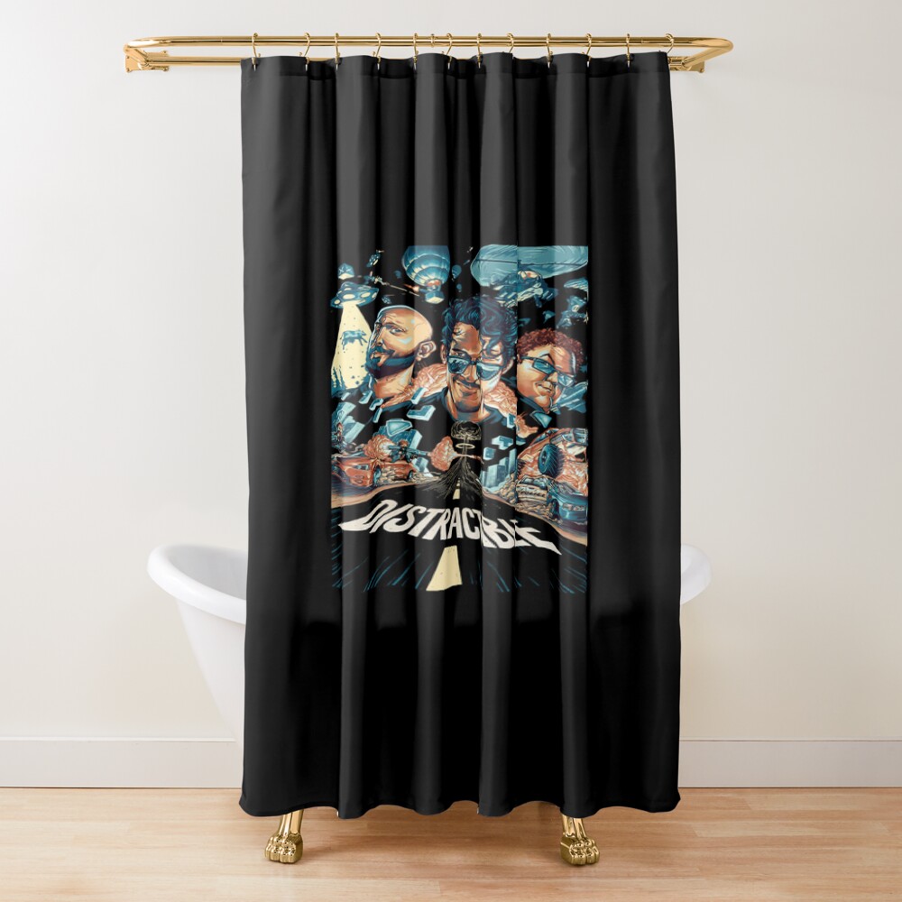 New Distractible Postcard Colorfull Shower Curtain