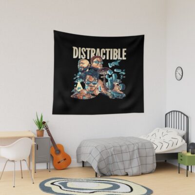 Best Selling Distractible Podcast Merch Tapestry