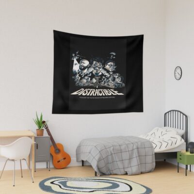 Distractible Merch Monochrome Tapestry