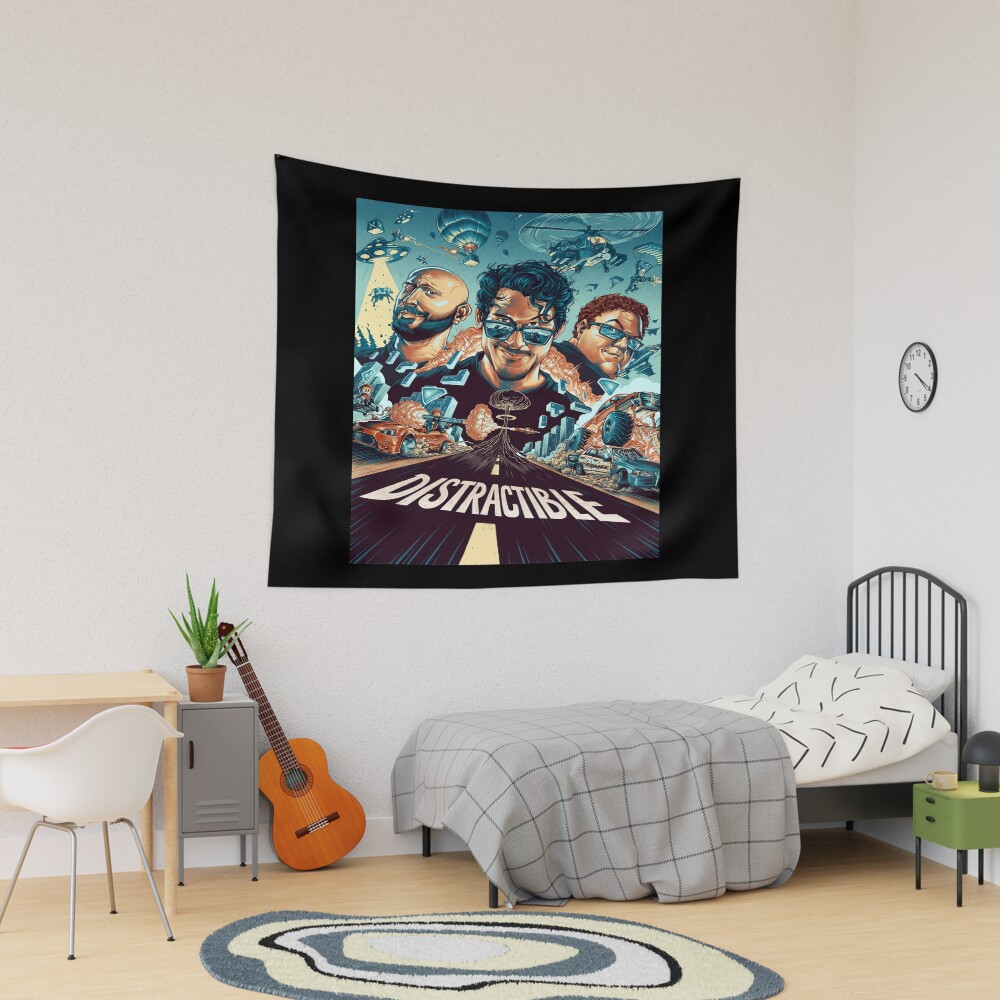 Best Selling Distractible Postcard Retro Design Tapestry