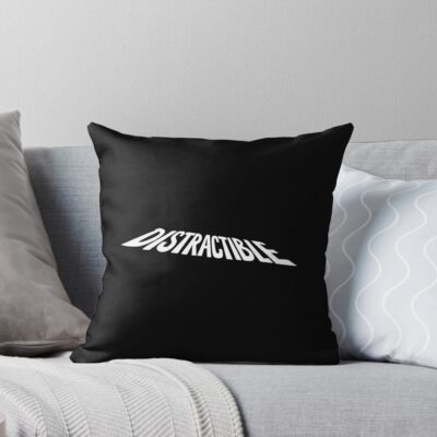 Distractible Podcast Hd Logo Unique Throw Pillow