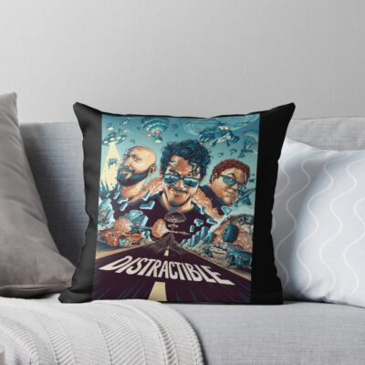Best Selling Distractible Postcard Retro Design Throw Pillow