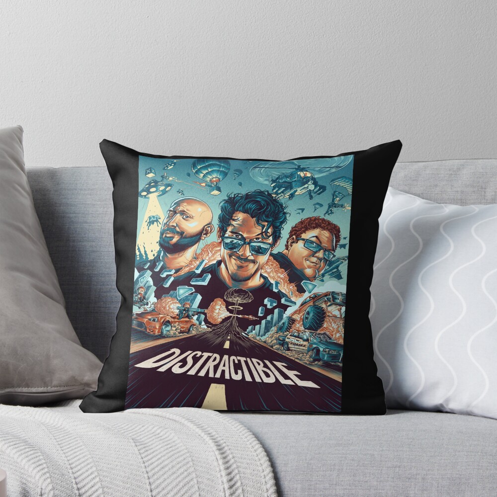 Best Selling Distractible Postcard Retro Design Throw Pillow