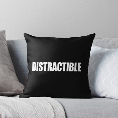 Distractible Podcast Hd Logo Bassic Throw Pillow