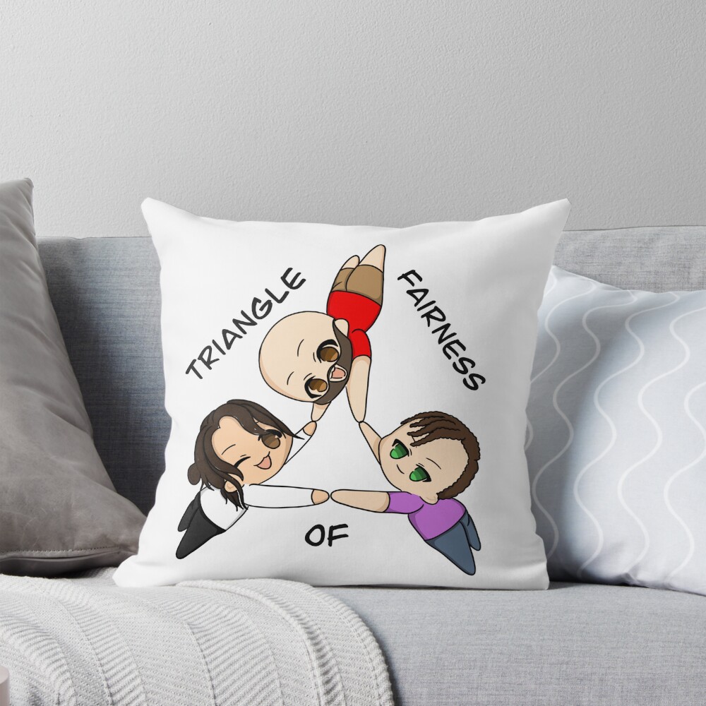 Distractible Triangle Of Fairness Throw Pillow